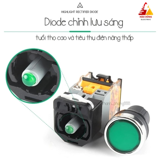 Nút nhấn đề có đèn LA38-11D